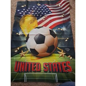 World Cup United States Garden Flag Sports Soccer Decorative Banner Double Sided